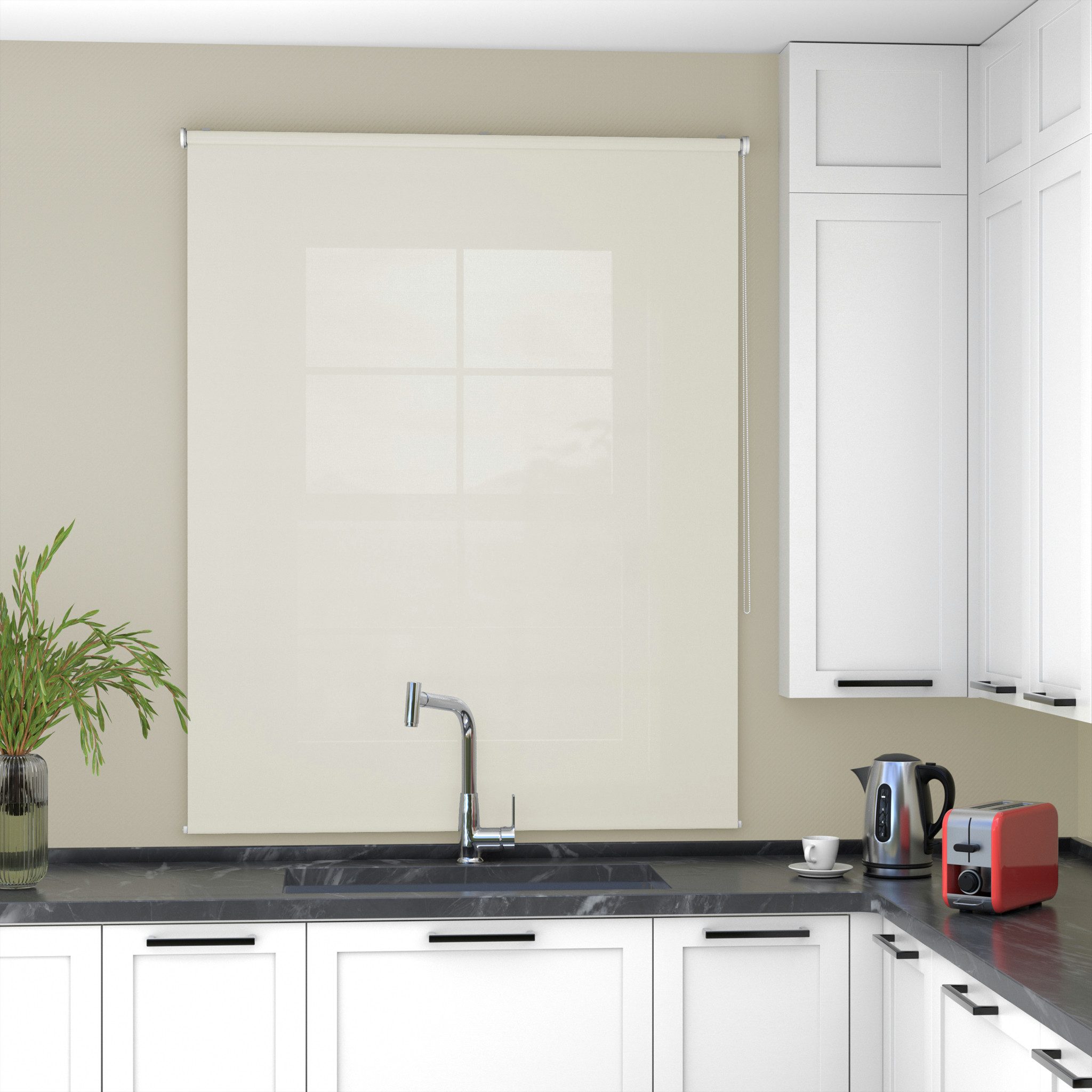 Seitenzugrollo Tageslicht-Rollo Basic GL, Deco-Raum, blickdicht, Wand- und Deckenmontage, einfache Selbstmontage, zum Schrauben, lichtdurchlässig & blickdicht, stufenlos, einfache Montage