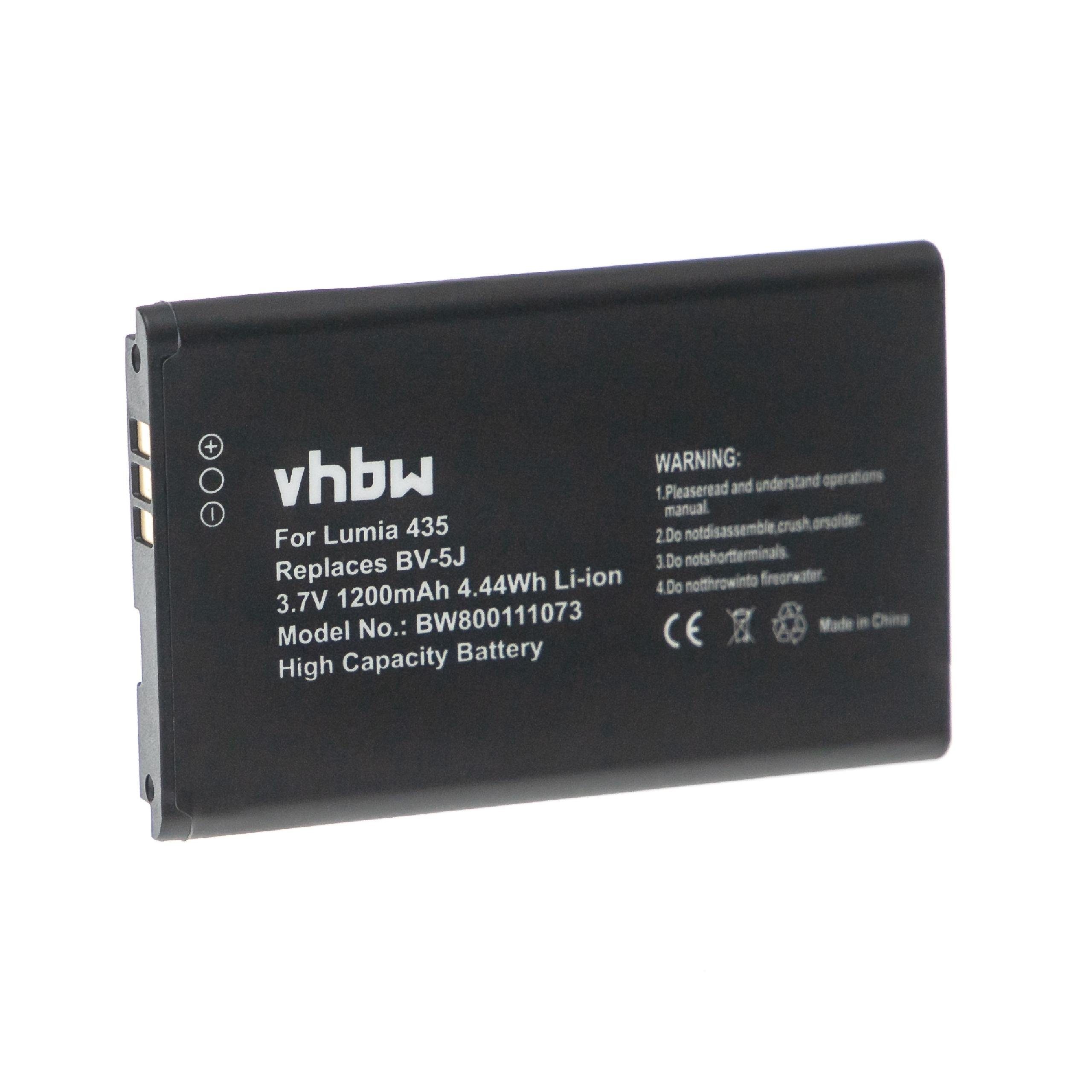 vhbw Ersatz für Microsoft / Nokia BV-5J für Smartphone-Akku Li-Ion 1200 mAh (3,7 V)