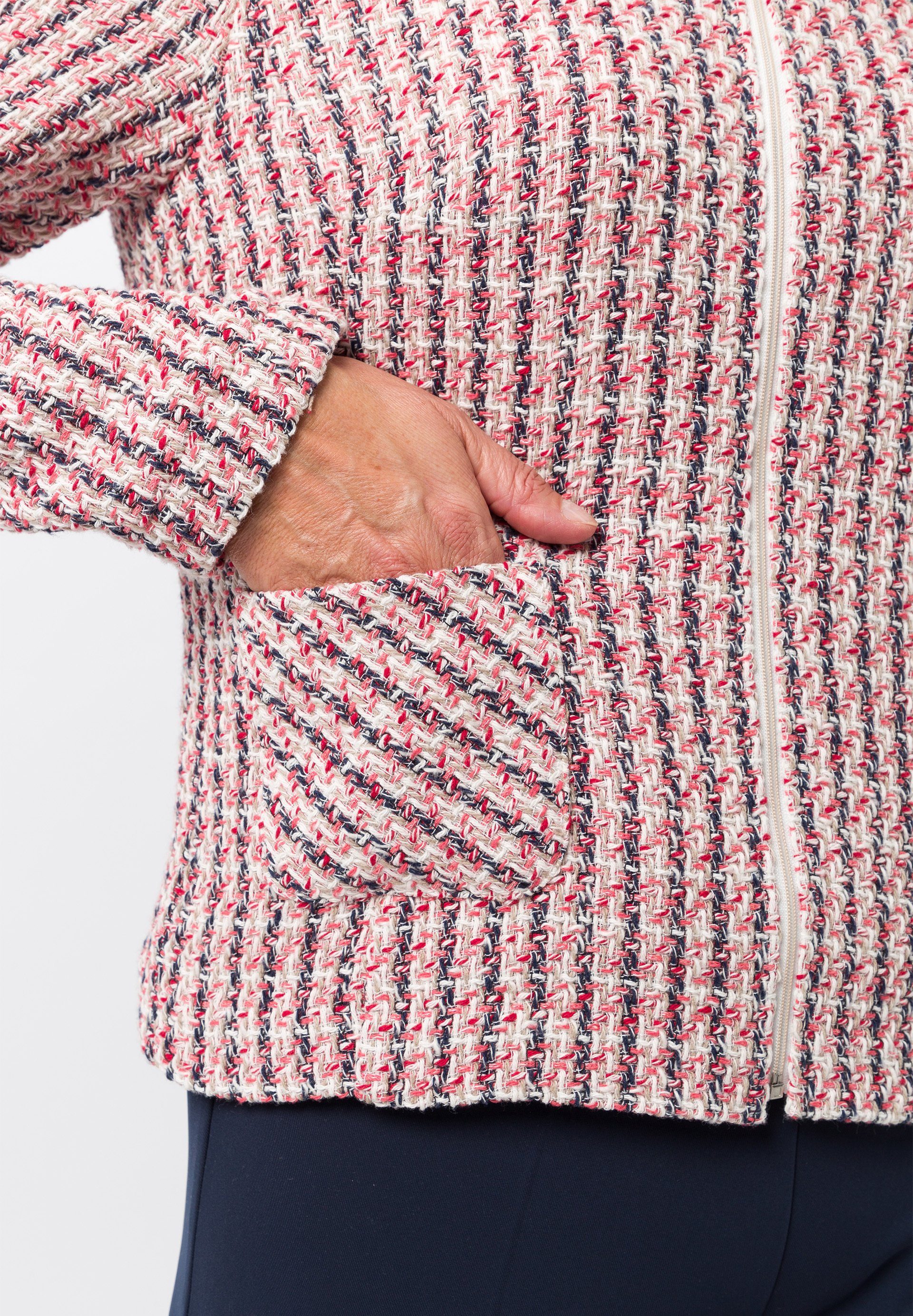 FRANK WALDER Kurzjacke mit dekorativem Reißverschluss