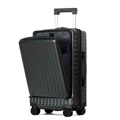 TAN.TOMI Business-Koffer Handgepäck Koffer mit Frontöffnung Laptoptasche, 20" PC Rollkoffer, 4 Rollen, Trolley Reisekoffer Erweiterbar, TSA, 4 Rollen, 45 cm, 36 Liter