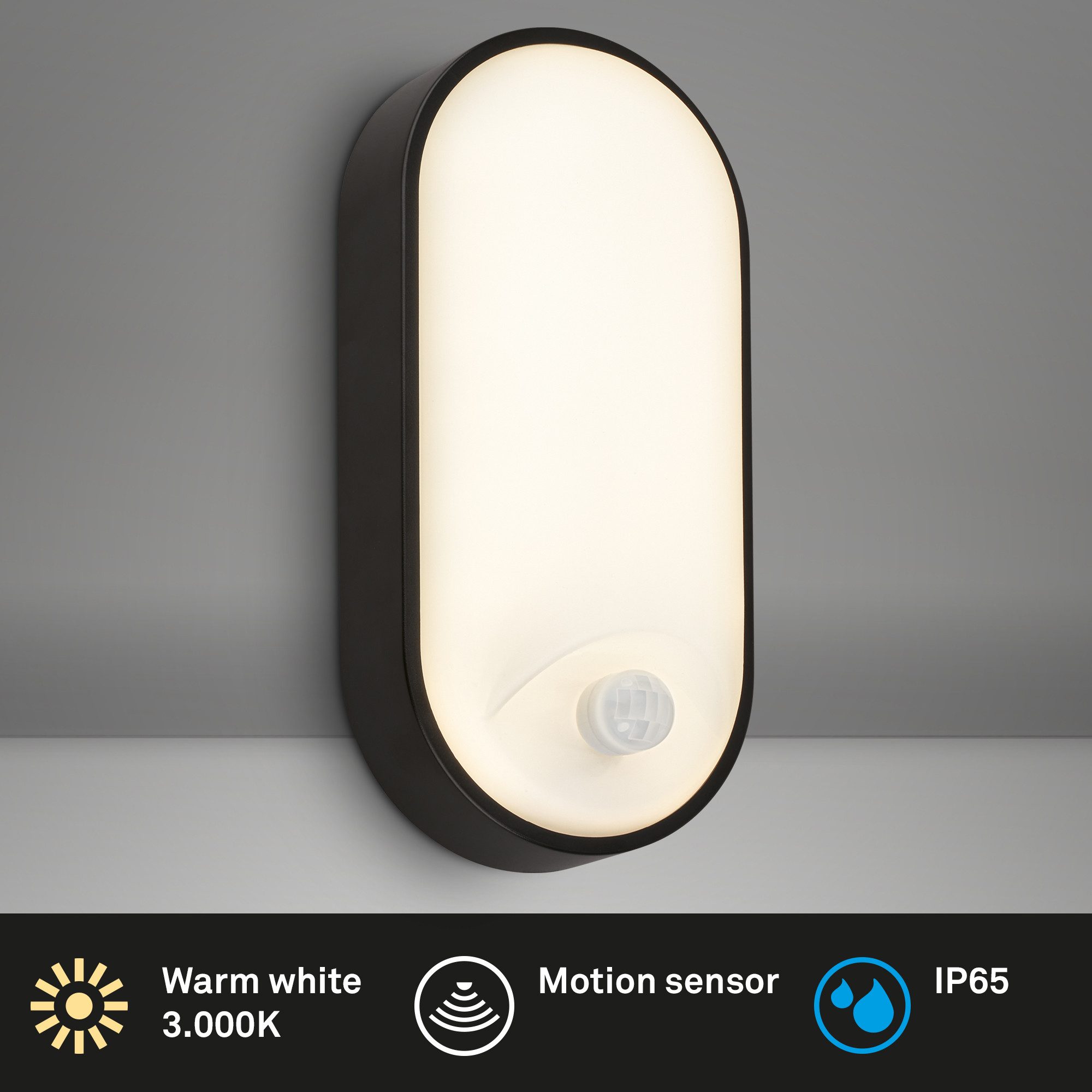 Briloner Leuchten Wandleuchte LED Wandlamüe Extra-Warmweiß Aussen Hauswand Eingang Terasse, LED fest integriert, LED wechselbar, 2700K - Extra - Warmweiß, LED Wandlampe 22x10,5x6 cm Weiß 12W Aussen Hauswand Eingang Terrasse
