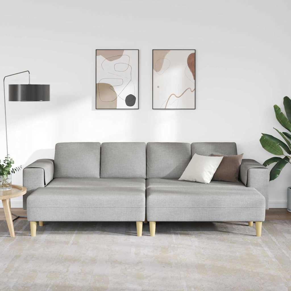 vidaXL Sofa Sofa Set Wolkengrau Stoff, günstig online kaufen