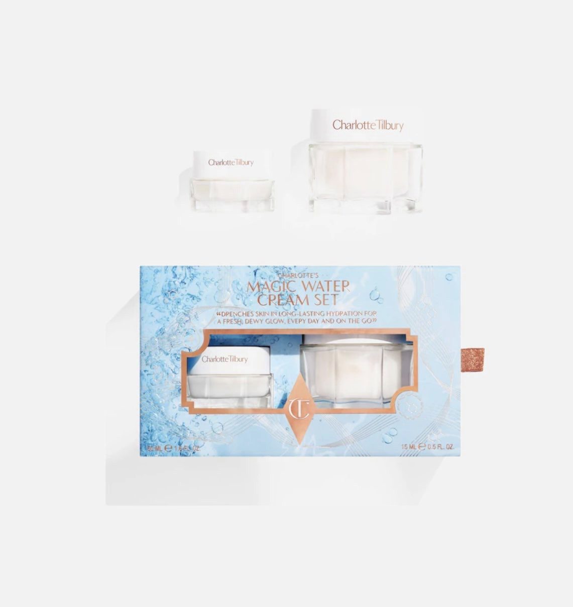CHARLOTTE TILBURY Gesichtspflege-Set Charlotte Tilbury Magic Water Cream Set SPECIALS GWP MAGIC WATER CREAM (50.0 ml) SPECIALS GWP MAGIC WATER CREAM (15.0 ml), 2-tlg., pflegend, feuchtigkeitsspendend, erfrischend