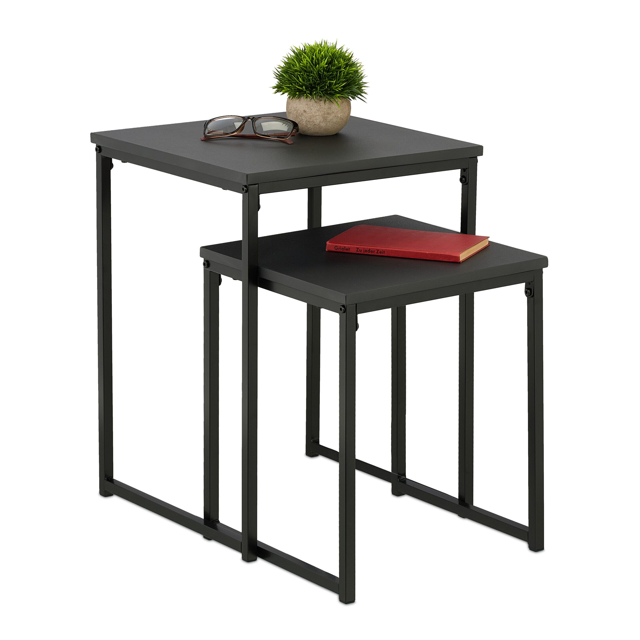 relaxdays Beistelltisch 2er Set (2er Set), A günstig online kaufen