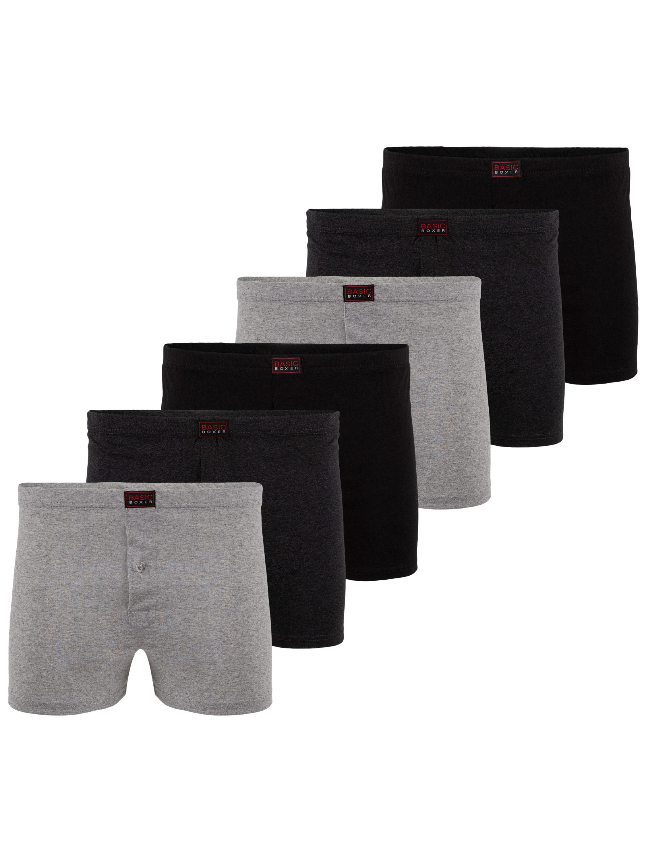 TEXEMP Boxershorts 6er Pack Herren Boxershorts Unterwäsche Baumwolle Unterh günstig online kaufen
