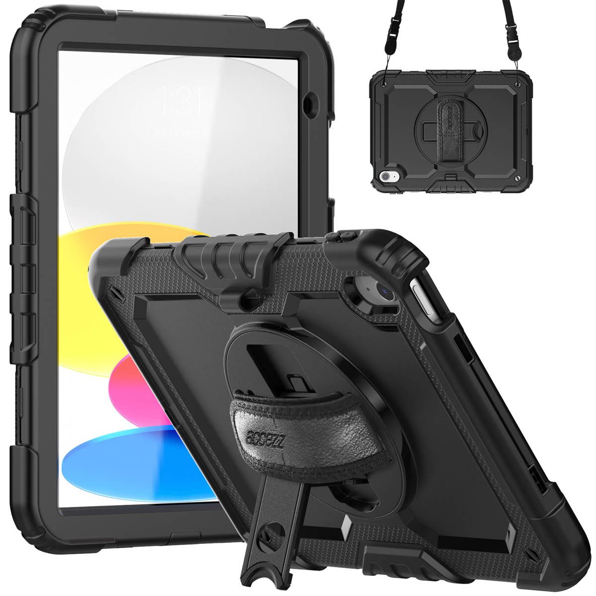 Accezz Tablet-Hülle Accezz Robustes Back Cover mit Schultergurt Apple iPad 11 (2025) 11 Zo