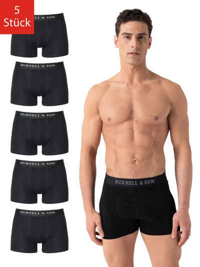 Burnell & Son Boxershorts »Unterhosen aus Baumwolle für Herren Männer« (Packung, Set, Spar-Pack, Spar-Packung, Spar-Set, 5-St., 6er-Pack) mit Komfortbund