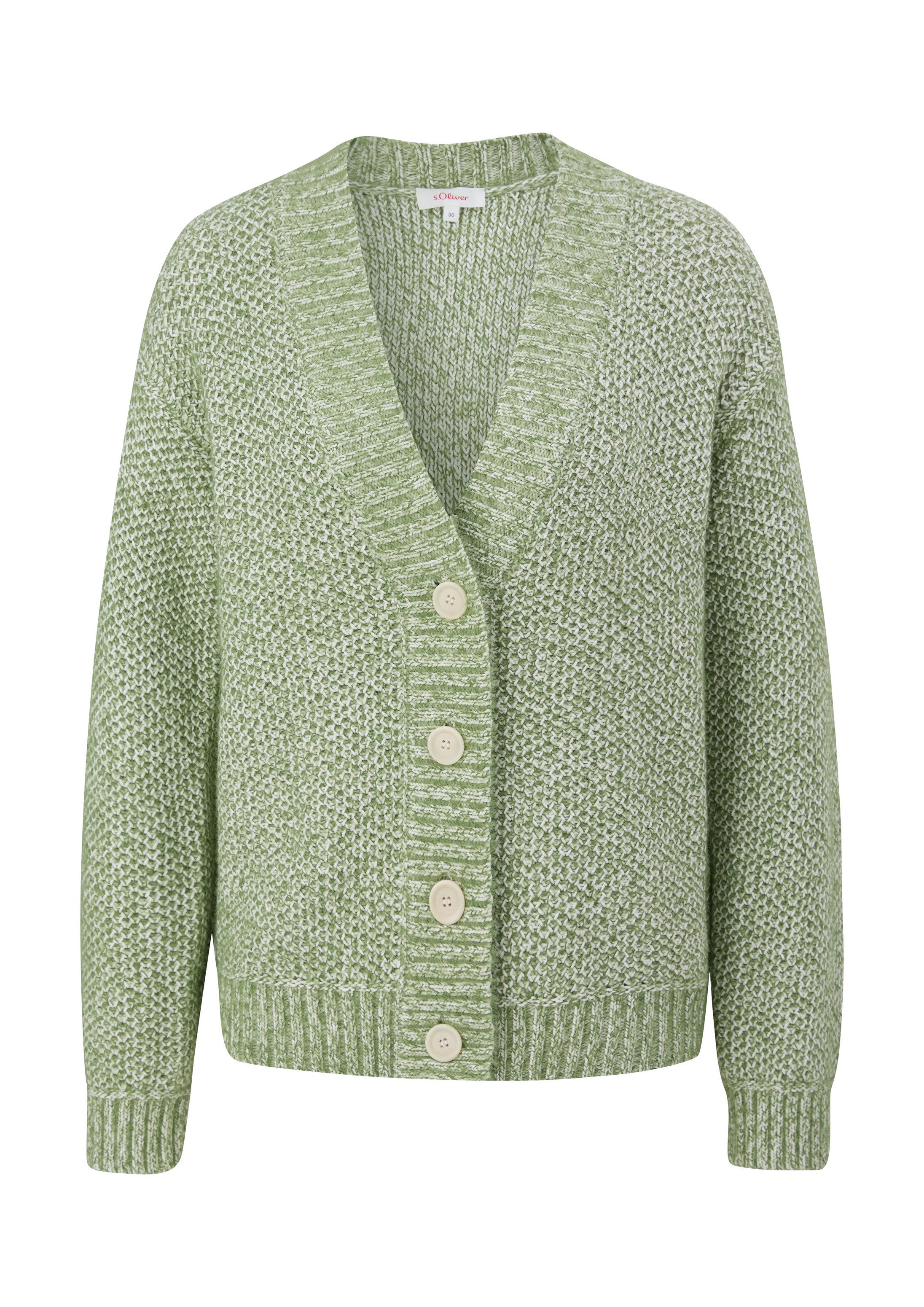 s.Oliver Cardigan Strickjacke Strickjacke aus Baumwollmix