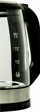 exquisit Wasserkocher WK 3501 swg, 2 l, 2200 W