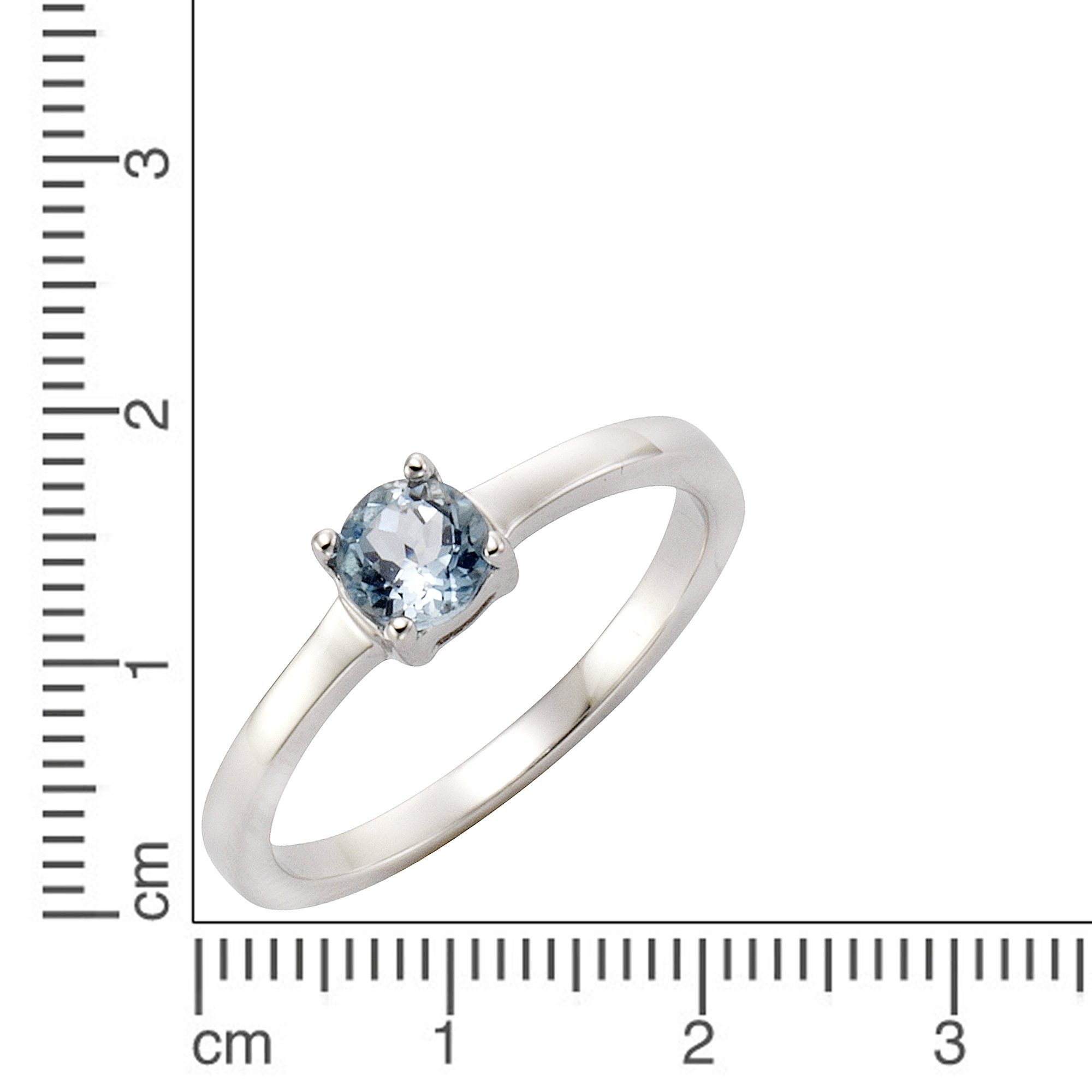 Sterling Fingerring Zeeme 925 Ring Blautopas, Silber
