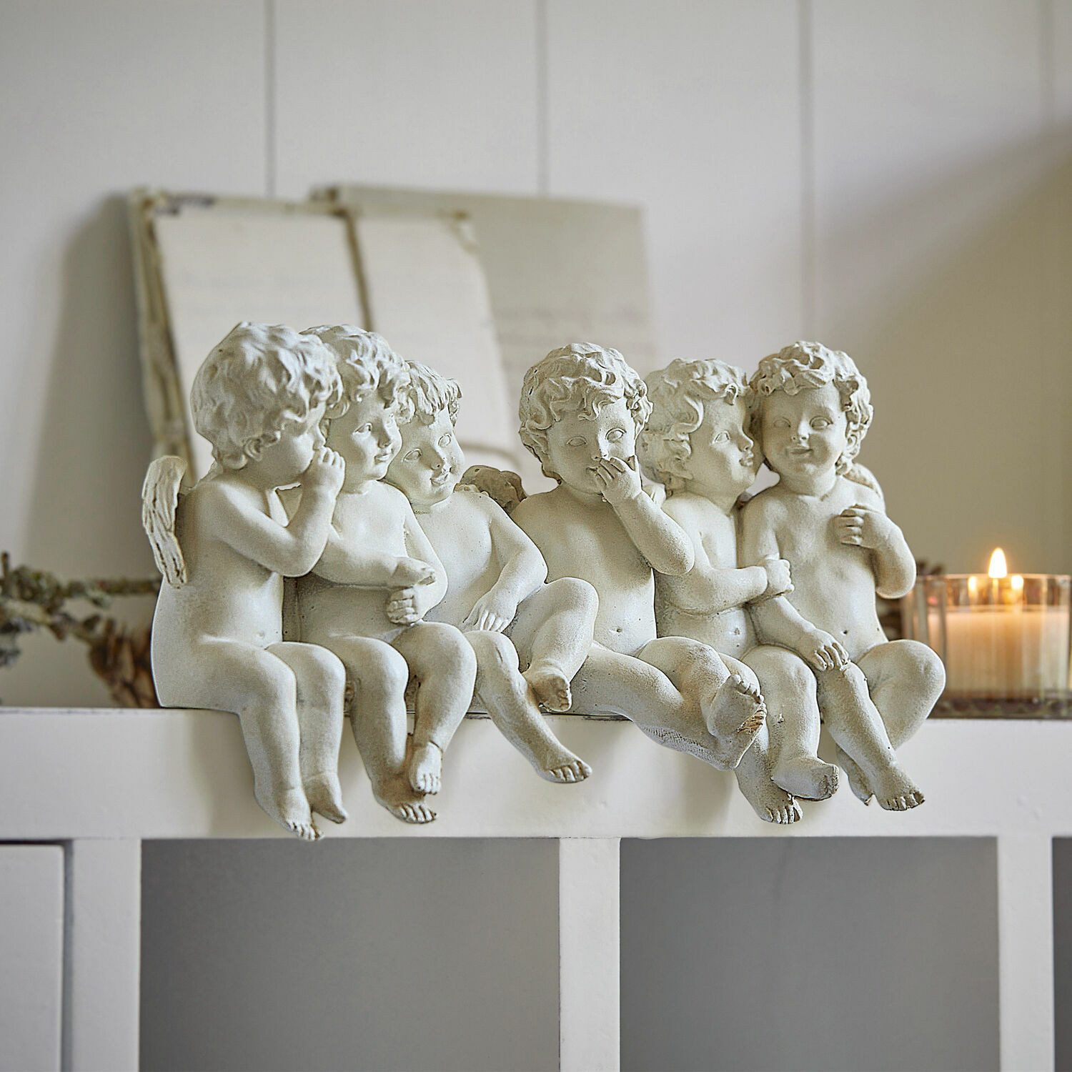 Mirabeau Weihnachtsfigur Engel Léon antikweiß (kein Set, kein Set), none – Bild 2 von 5