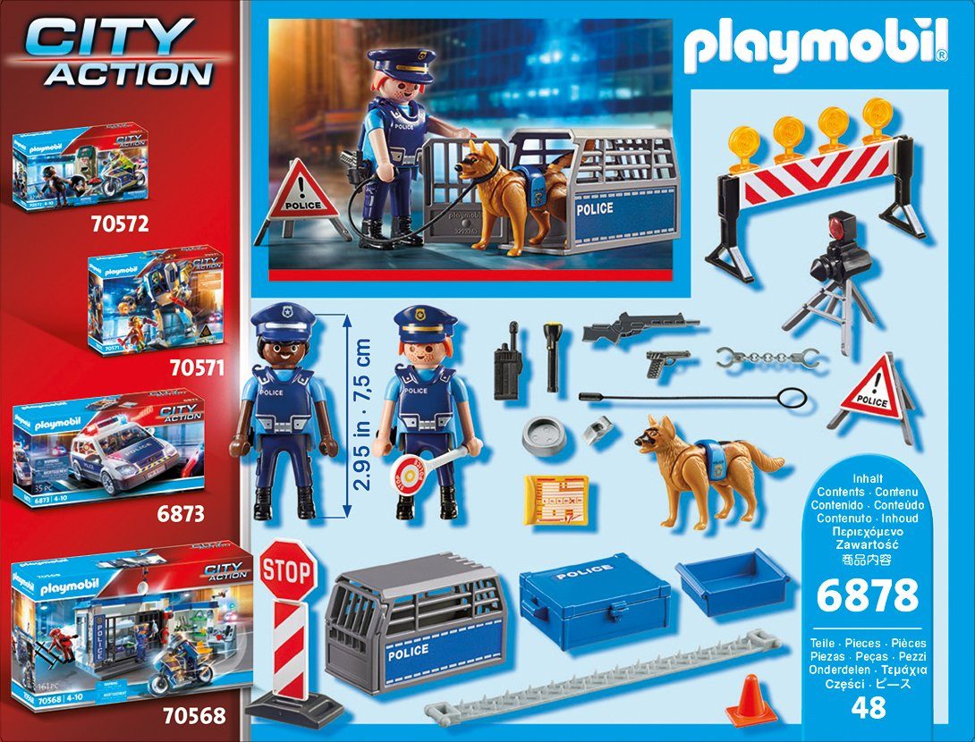 Playmobil® Polizei-Straßensperre (6878), My Action Heroes Konstruktions-Spi günstig online kaufen