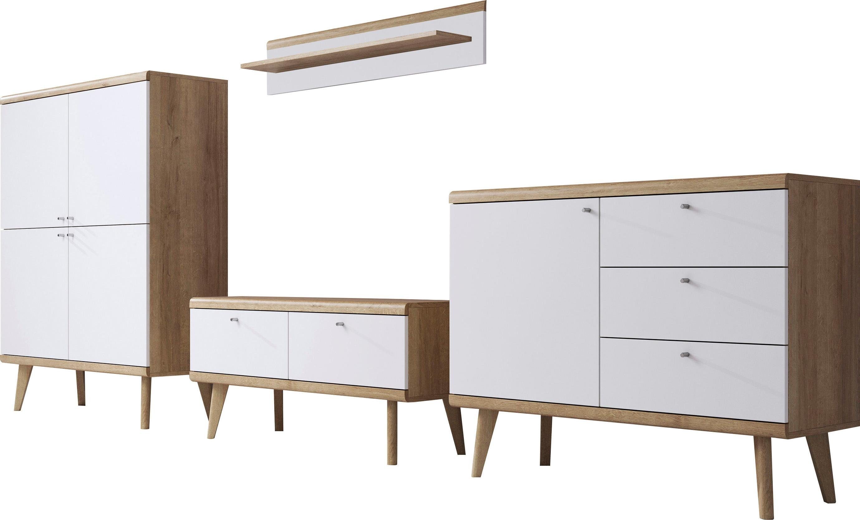 andas Wohnwand Merle, (Set, 4-St). Reduzierter Preis € 779,99. Unverbindliche Preisempfehlung € 1.319,99