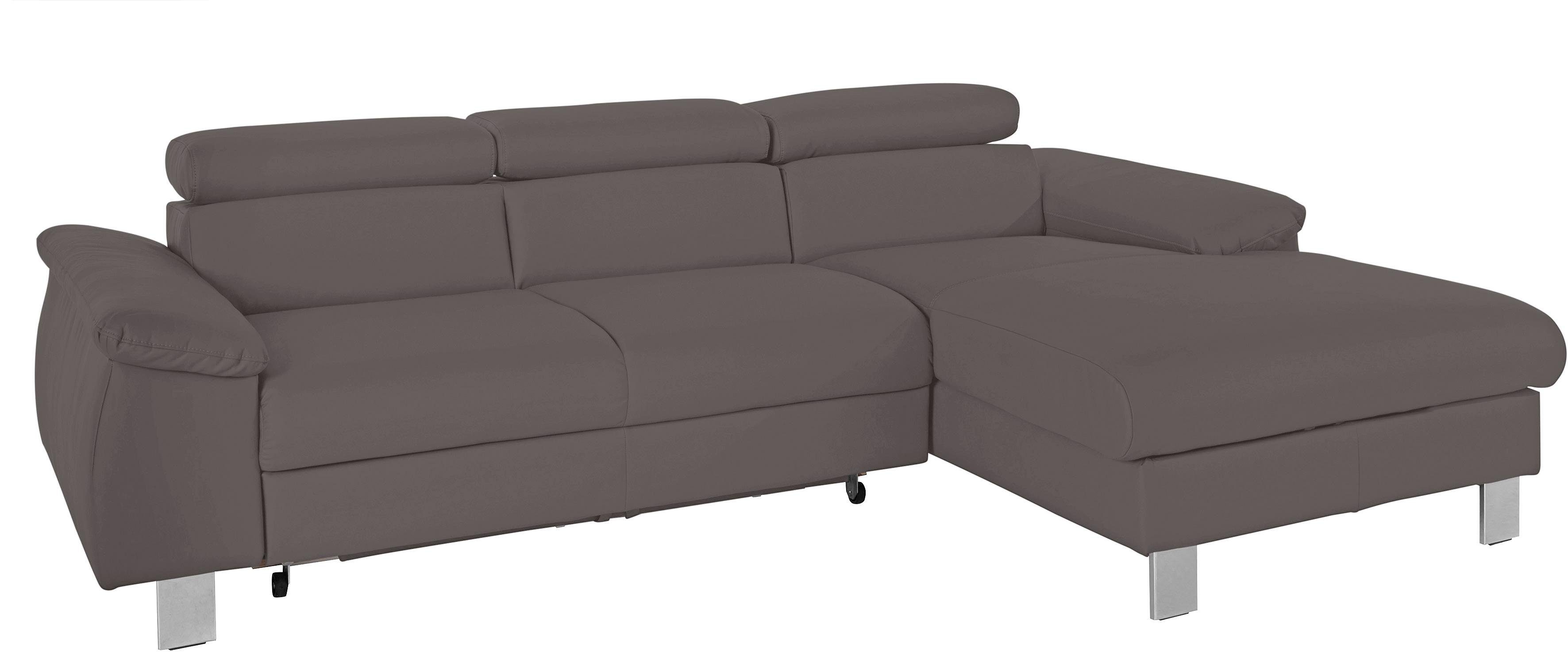 COTTA Ecksofa "Komaris L-Form, B: 244 cm" mit Kopfteilverstellung, optional günstig online kaufen