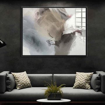 DOTCOMCANVAS® Acrylglasbild Fusion - Acrylglas, Acrylglasbild Fusion beige moderne abstrakte Kunst Druck Wandbild