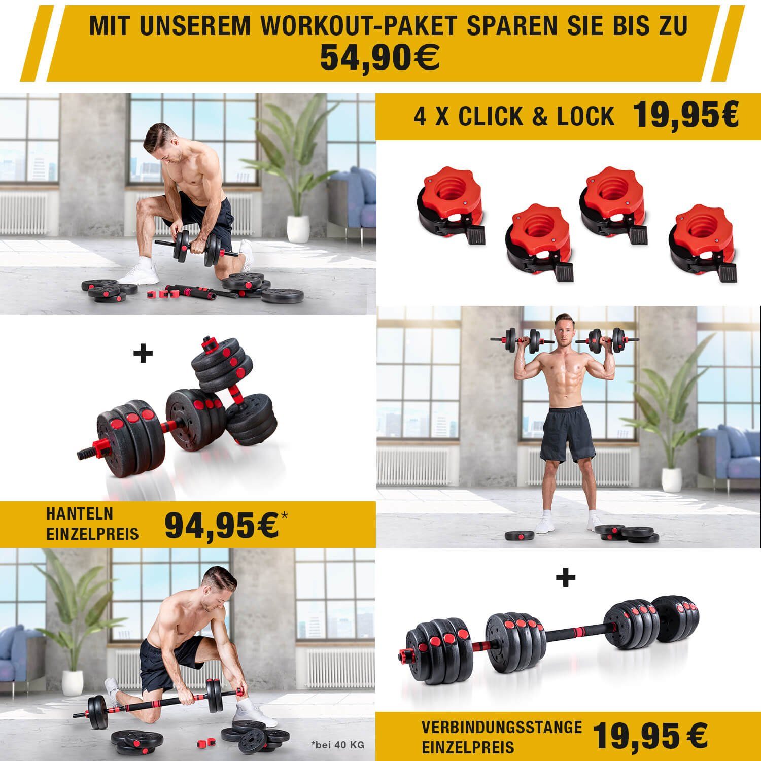 Sportstech Hantel AH150, Große Trainingsvielfalt, Hohe Sicherheit