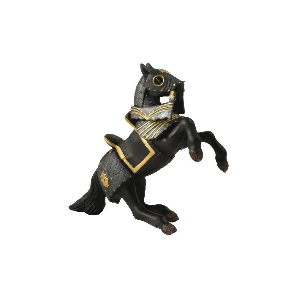 papo Actionfigur Papo 39276 Schwarzes Pferd mit Rüstung