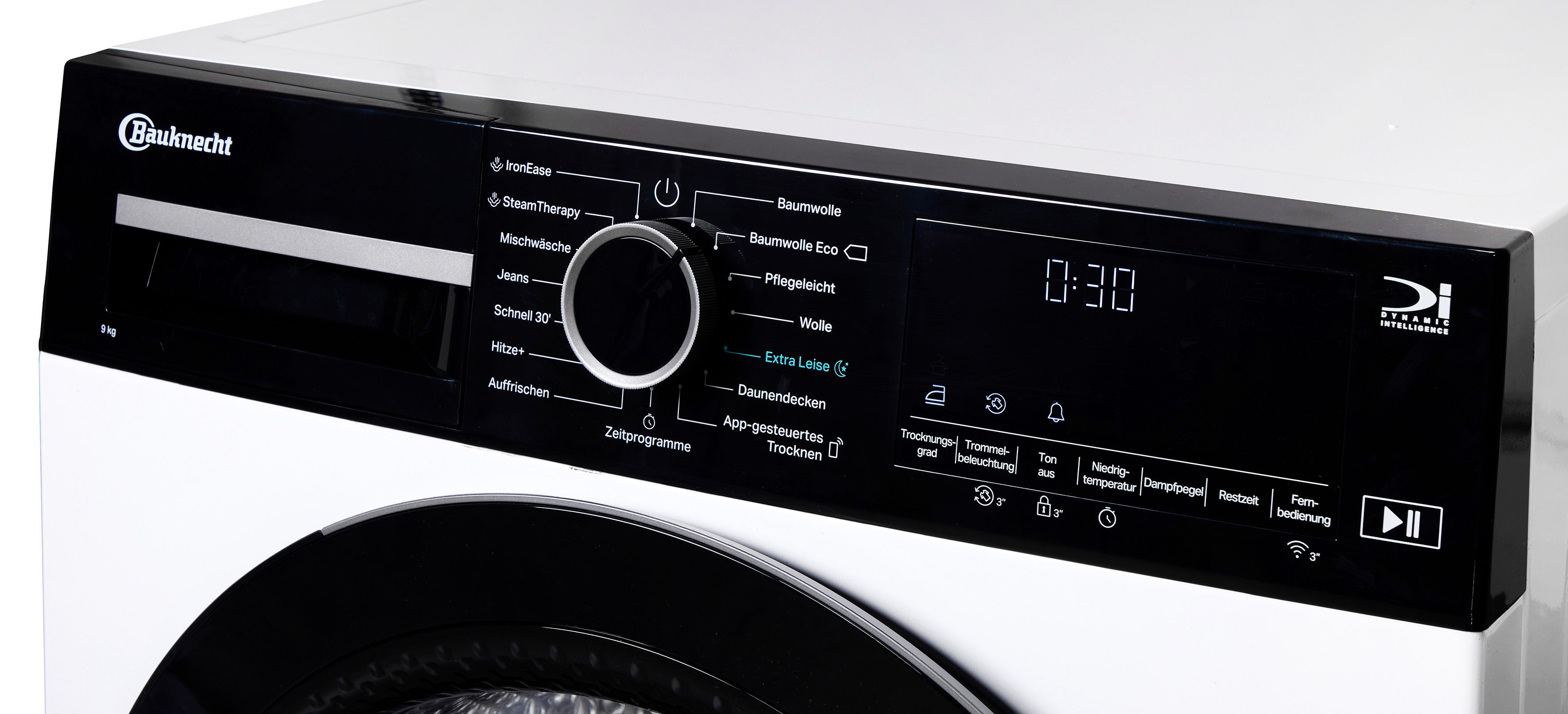 BAUKNECHT Wärmepumpentrockner BT 95C WBS, IronEase - Bügelfrei auf Knopfdruck, Silent Spin - leises Trocknen