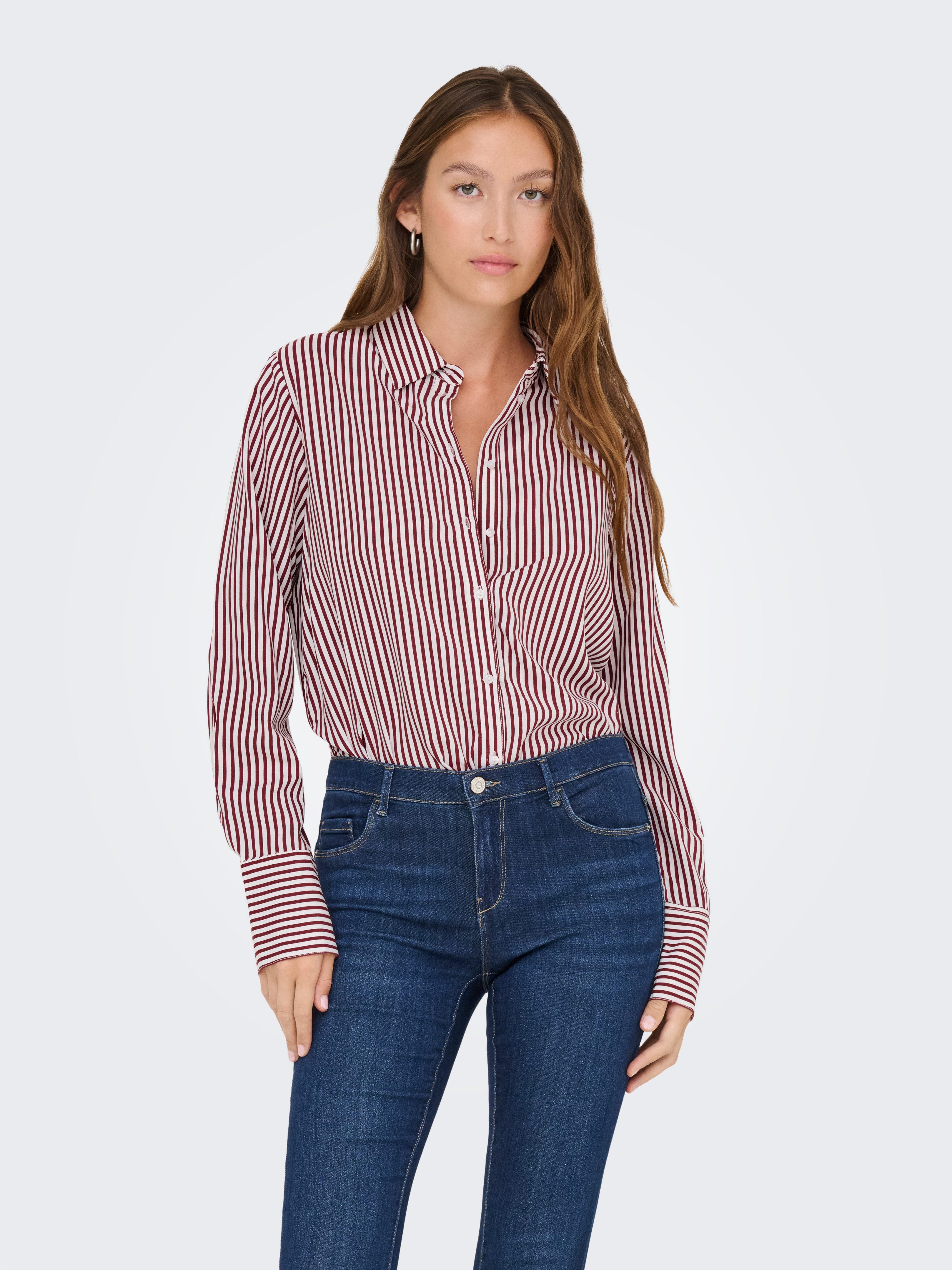 ONLY Hemdbluse ONLBERIT LIFE L/S SHIRT WVN günstig online kaufen