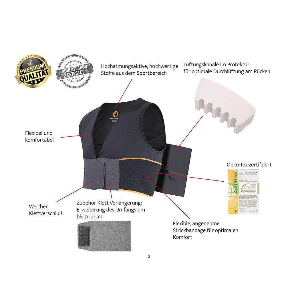 Nachtwaechter Schlafprodukte GmbH & Co. KG Funktionsweste Nachtwaechter Schlafweste L/XL ohne Zubehör (1-tlg)