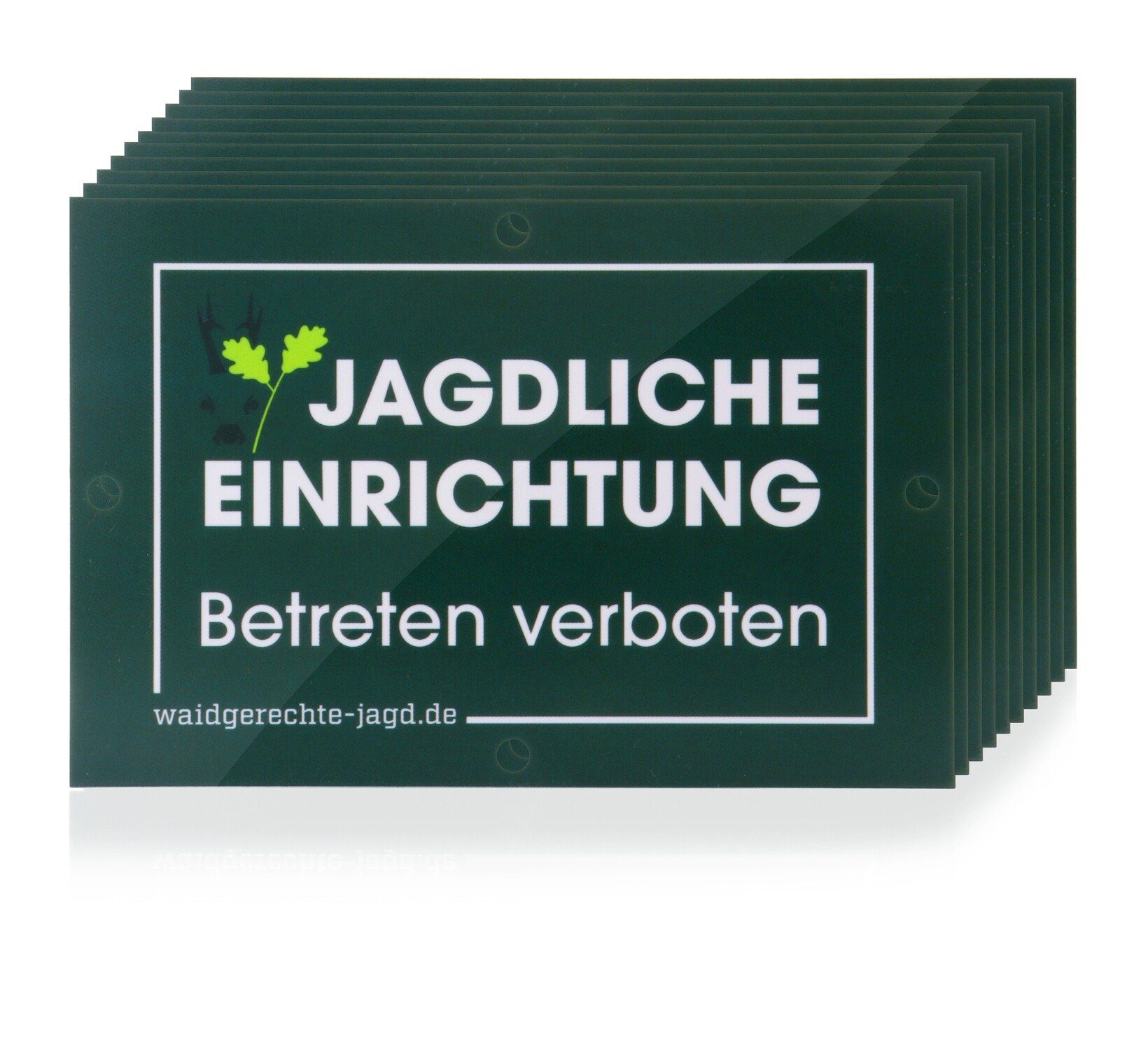 Waidgerechte Jagd Warnschild Schild Jagdliche Einrichtung – 10er-Pack