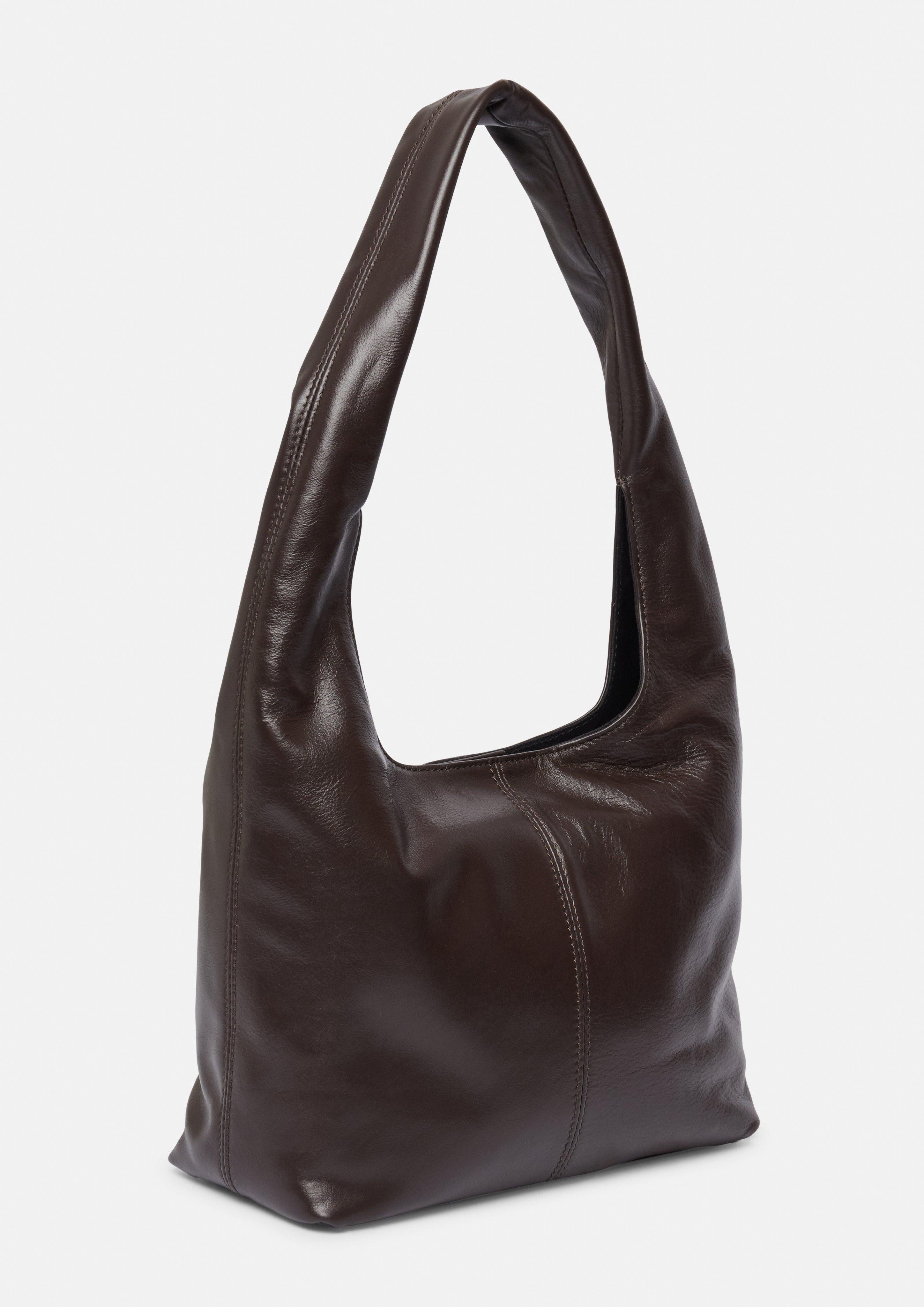comma Tragetasche Kleine Slouchy-Bag aus Glattleder günstig online kaufen