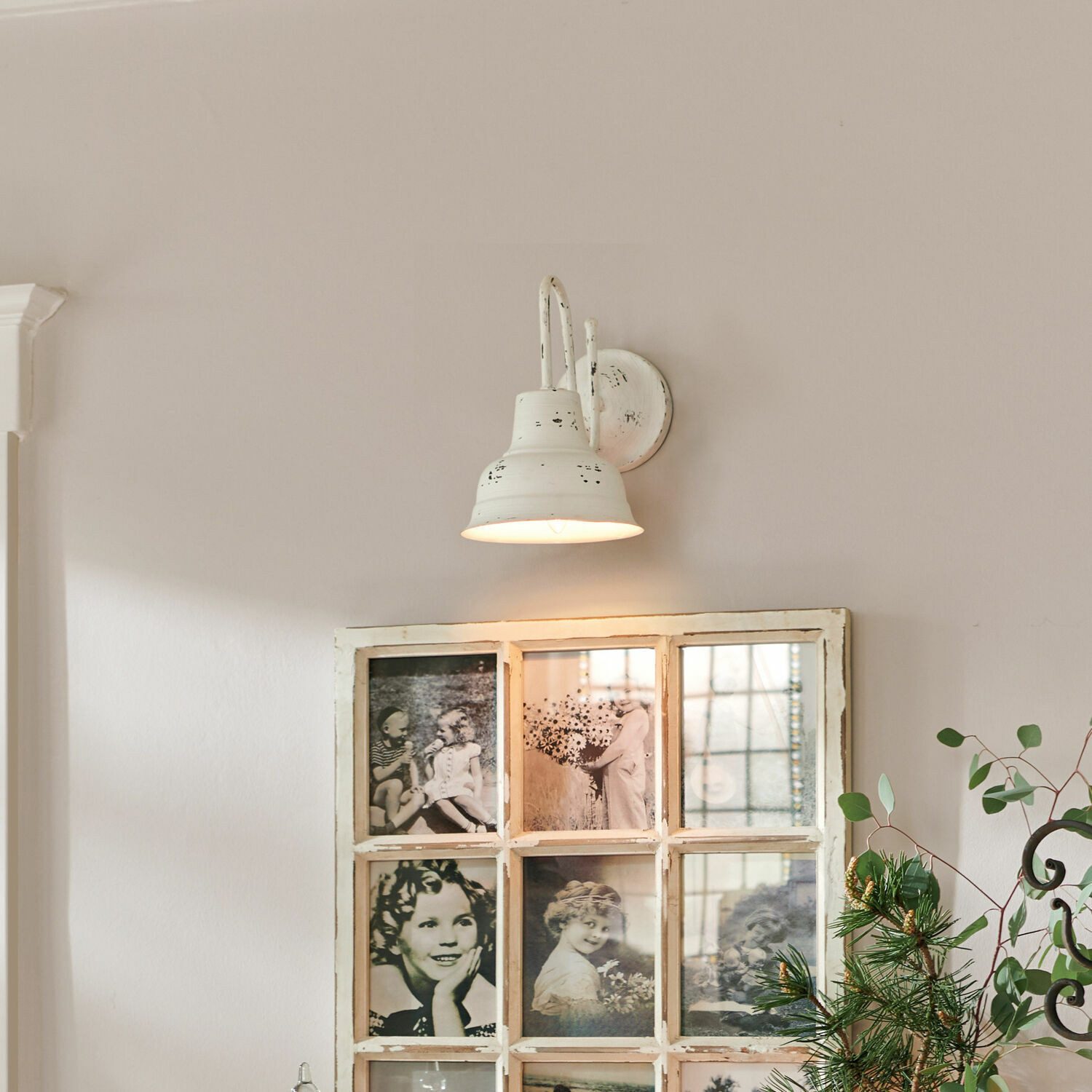 Mirabeau Wandleuchte Wandlampe Sidney antikweiß günstig online kaufen