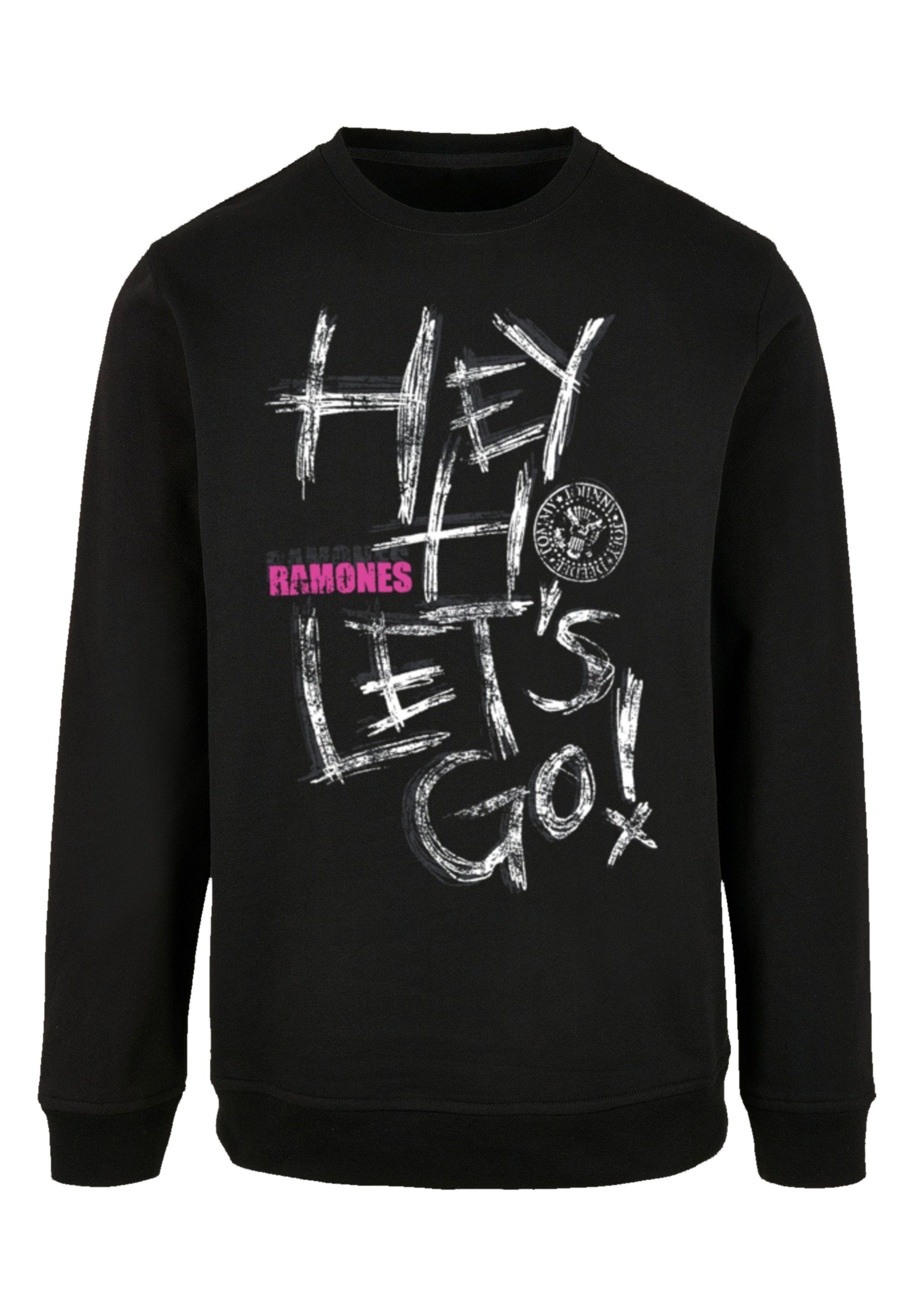 F4NT4STIC Sweatshirt Ramones Hey Rock Band Band, Qualität, Rock-Musik Premium Ho Musik Go Let's