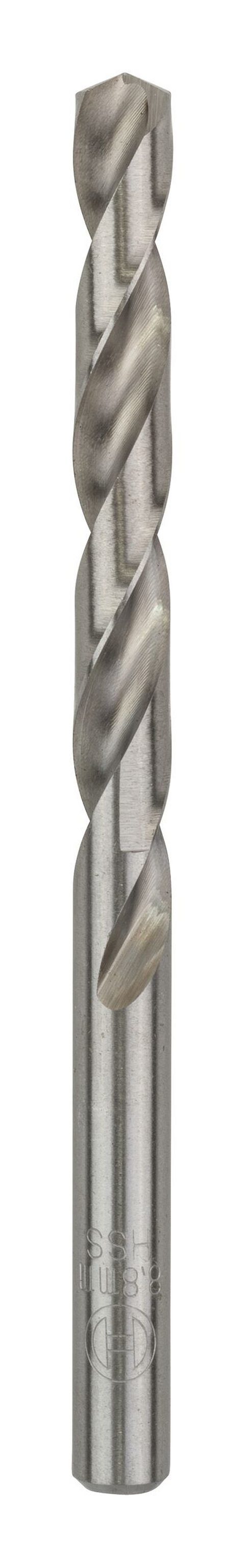 BOSCH Metallbohrer, (5 Stück), HSS-G (DIN 338) - 8,8 x 81 x 125 mm - 5er-Pack