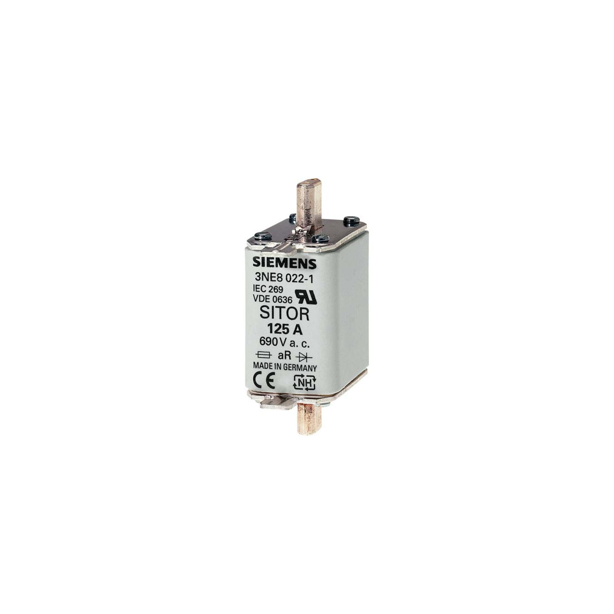 SIEMENS Schalter Siemens Indus.Sector Sitor-Sicherungseinsatz 125A, 690VAC G00, aR 3NE8