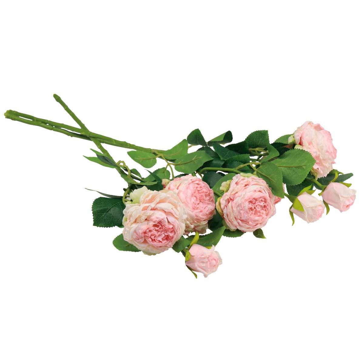 Kunstblume Kunstrosen Rosa Creme Vintage Dry-Look Real-Touch Deko 53cm, 3 Stück, Florists Products, Höhe 53 cm