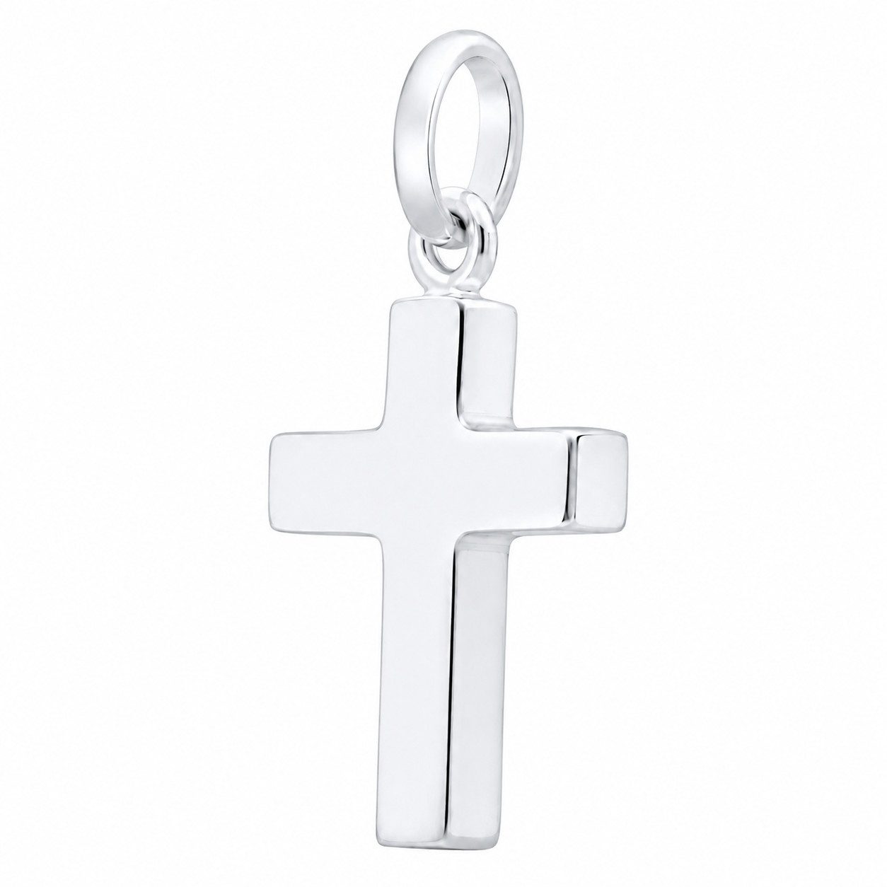 Kreuzanhänger Kreuz Anhänger Klein 925er Sterling Silber Massiv, Made in Italy