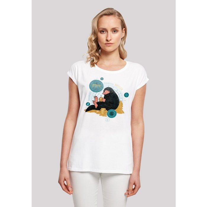 F4NT4STIC T-Shirt Phantastische Tierwesen Sitting Niffler Damen Premium Merch Regular-Fit Kurze Ärmel Bedruckt