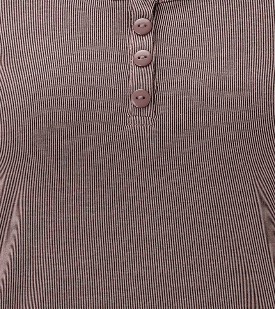 Aniston CASUAL Langarmshirt mit gewellter Spitze am Rundhals-Ausschnitt - NEUE KOLLEKTION – Bild 5 von 5