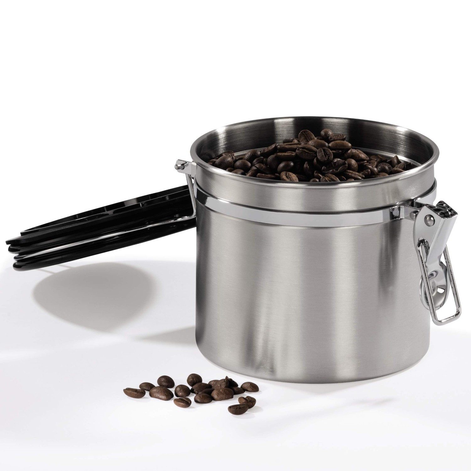 Xavax Kaffeedose Kaffeedose Edelstahl 500g Luftdicht Silber, Edelstahl, (1x Dose), Vorratsdose Behälter Dose für Kaffeebohnen Kaffeepulver Lebensmittel