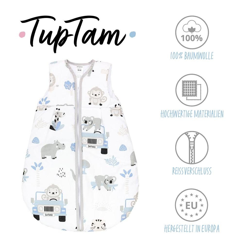 2.5 TOG TupTam OEKO- zertifiziert unisex Babyschlafsack wattiert TEX Blau Zoo ärmellos