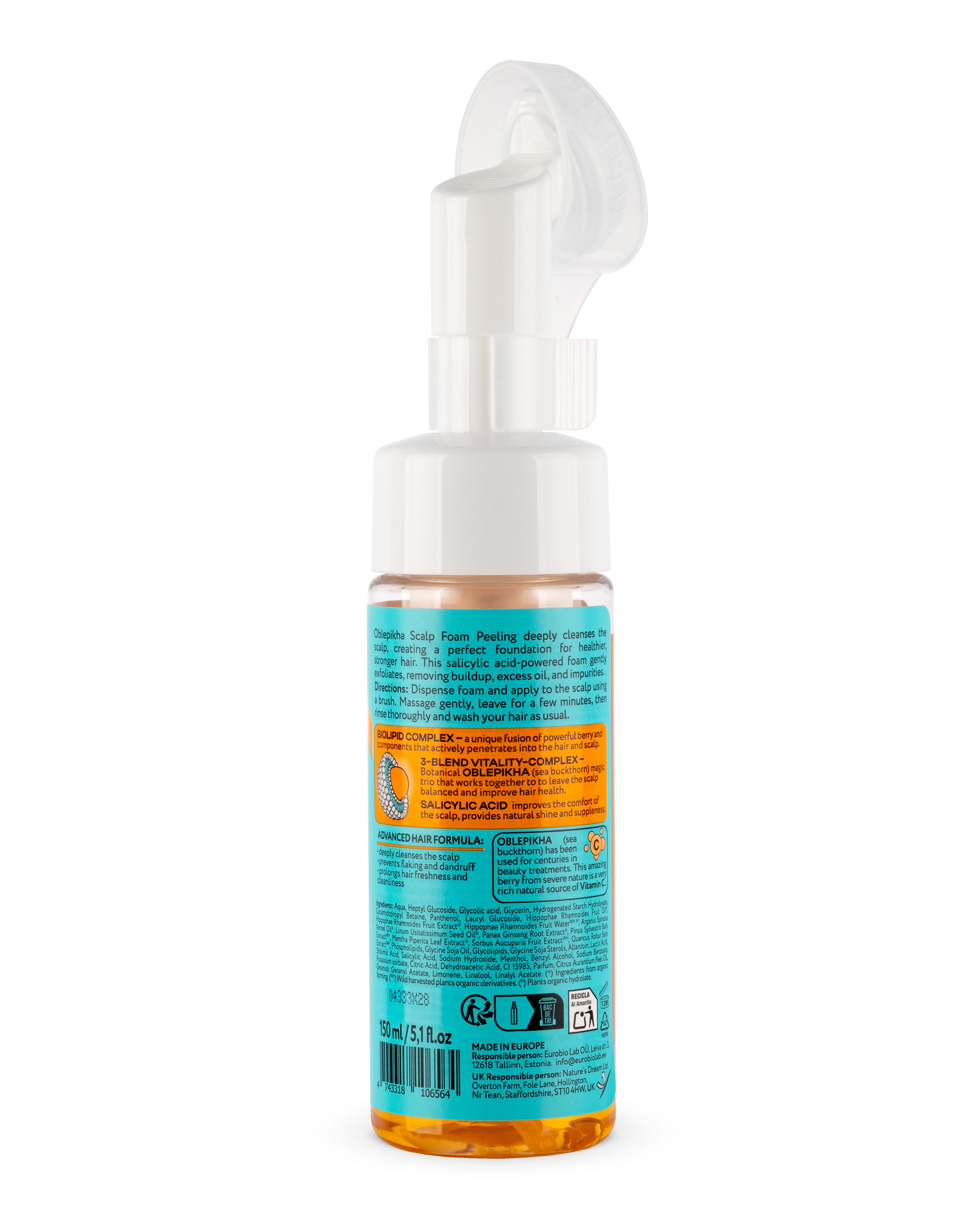 Natura Siberica Kopfhautpeeling OBLEPIKHA O. Detox Scalp Foam Peeling, 150 ml
