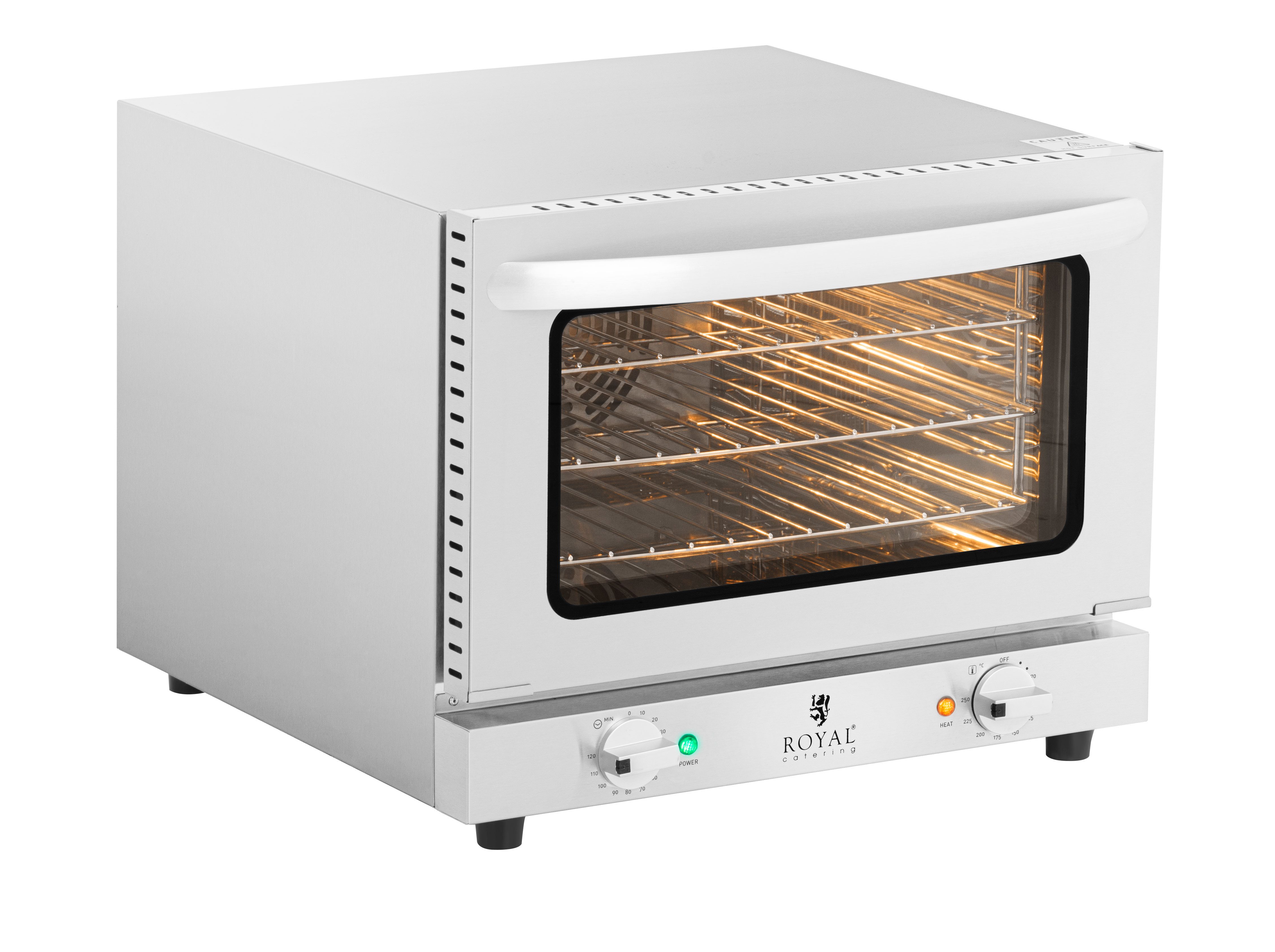 Royal Catering Dampfbackofen Heißluftofen Konvektomat Kombidämpfer Backofen Edelstahl 2.150 W 3