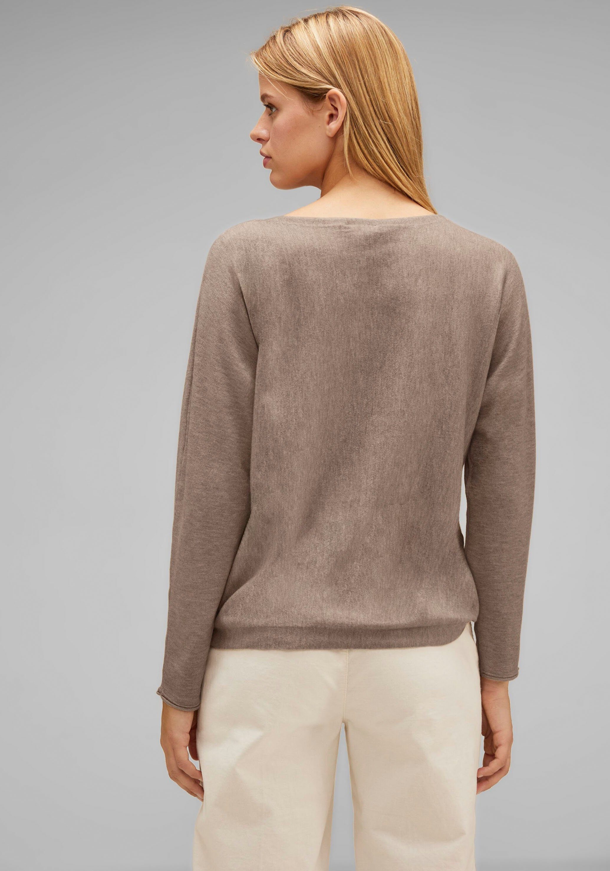 STREET ONE Strickpullover Unifarbe sand bleached in