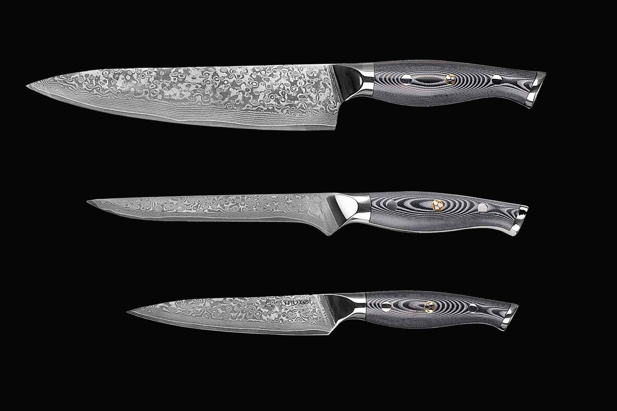 Muxel Ausbeinmesser Hochwertiges Messer Set Damast V10 Edelstahl 62