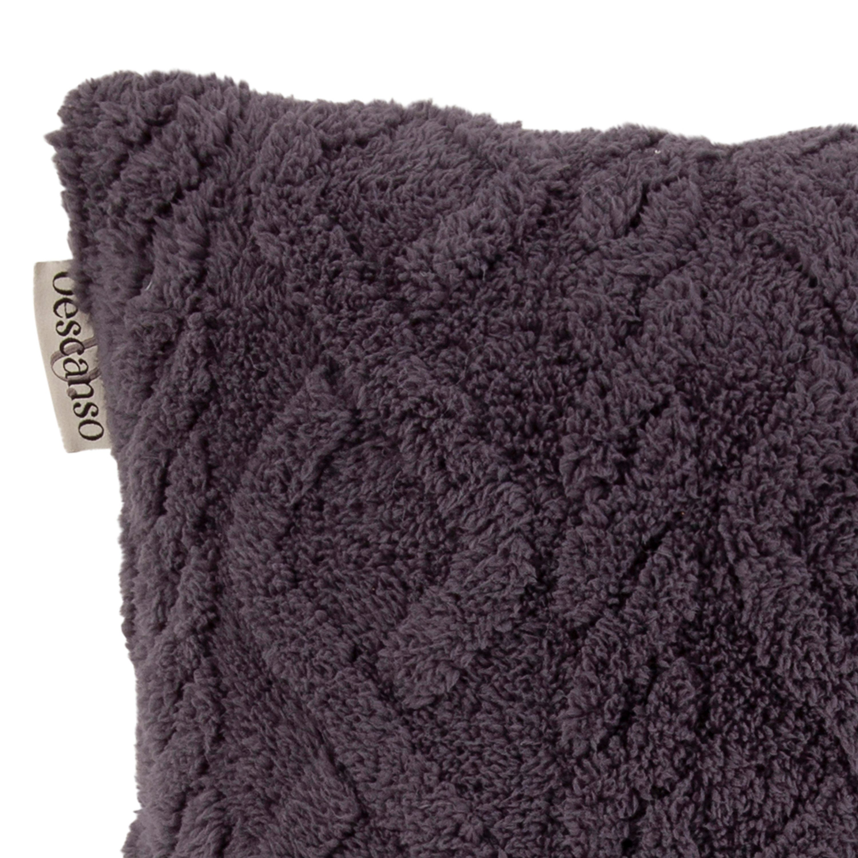 Descanso Dekokissen Jacquard teddy, Dekokissen, Zierkissen, Weich, 40x40 cm, Teddy, Jacquard