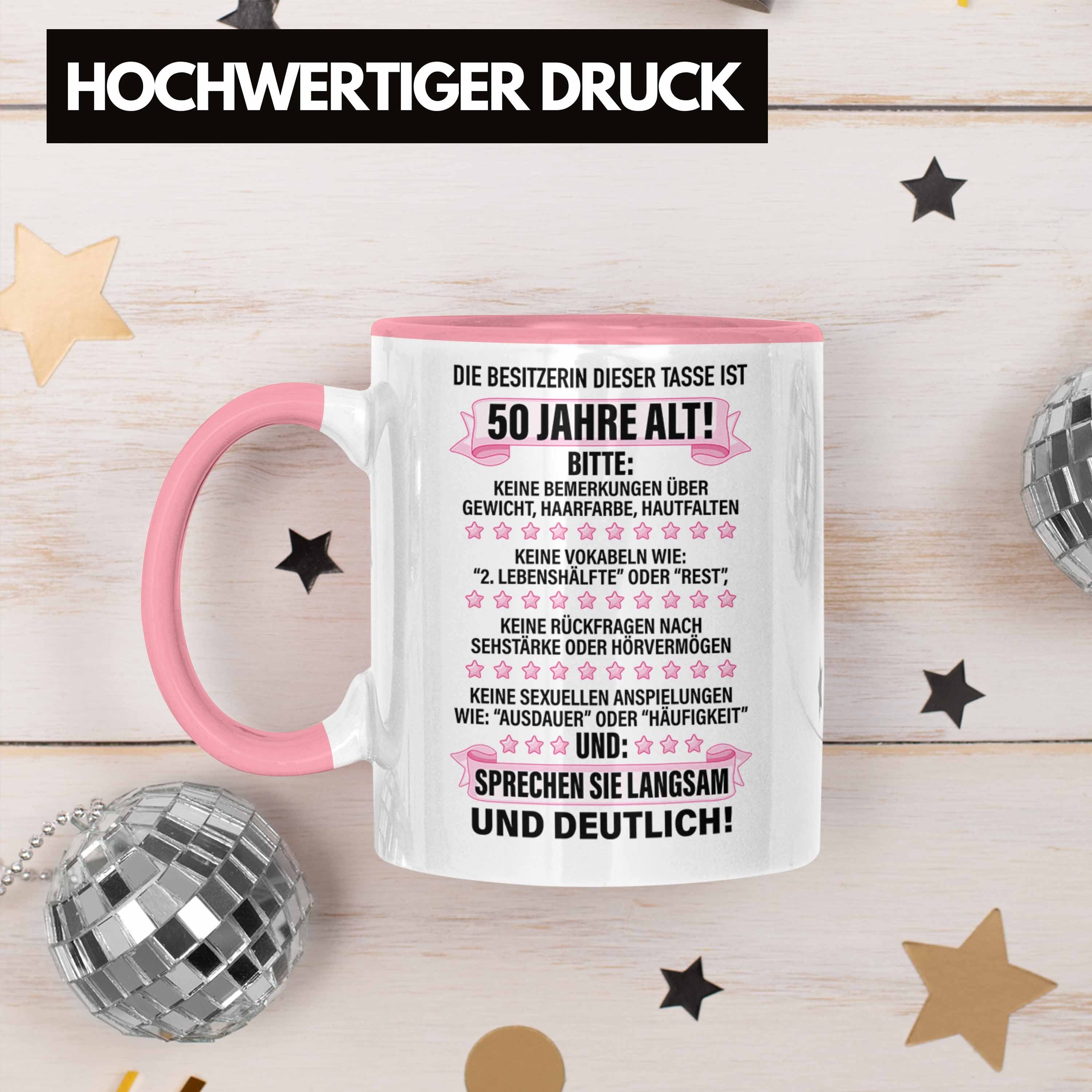 Trendation Tasse Trendation - 50. Geburtstag Frauen Tasse Geschenk Geschenkidee 50er Geburtstag Spruch Perfektion Mama Mutter Lustiger Spruch Witzig