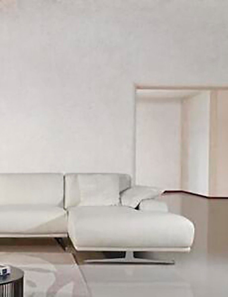 JVmoebel Ecksofa Ecksofa L Form Italienische Wohnzimmer Luxus Möbel Design Weiß Sofa