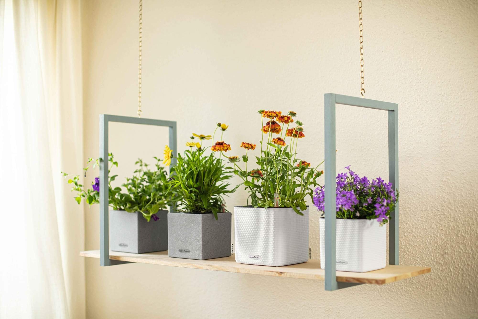 Lechuza® Blumentopf Cube Color 16 - weiß AIO Komplettset – Bild 3 von 5