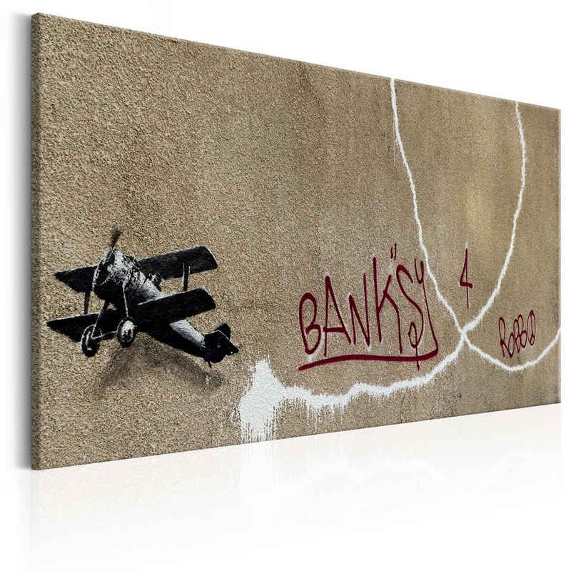 Artgeist Wandbild Love Plane by Banksy