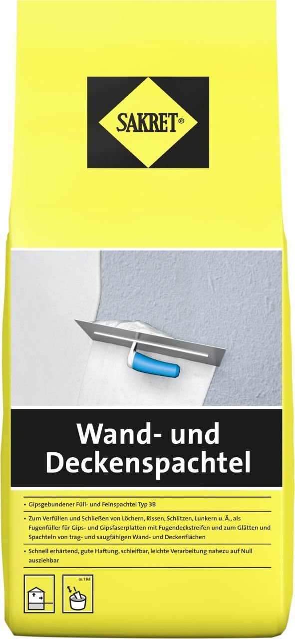 Sakret Spachtelmasse Sakret Wand- und Deckenspachtel günstig online kaufen