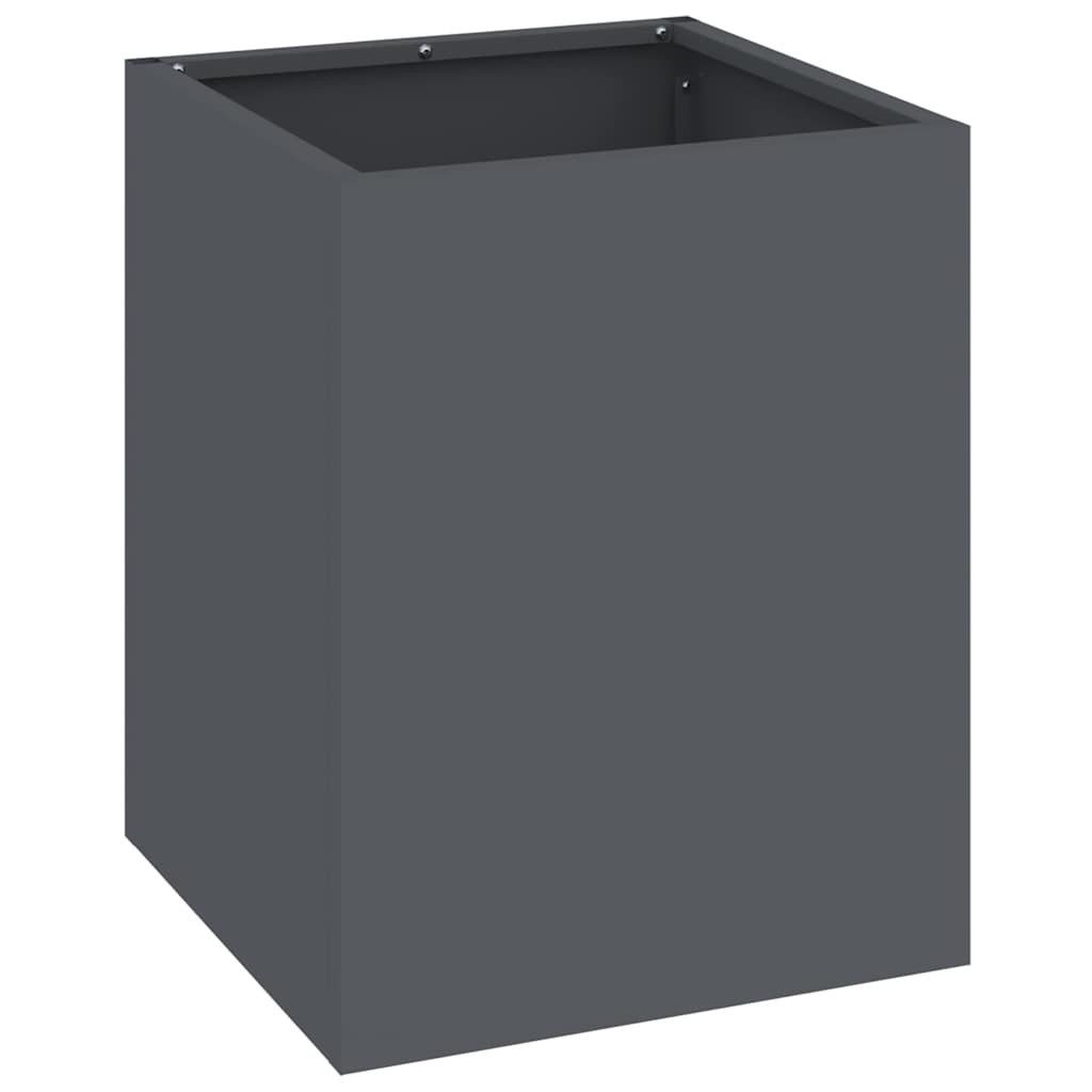 vidaXL Blumentopf Gartenblumentopf Anthrazit Kaltgewalzter Stahl günstig online kaufen