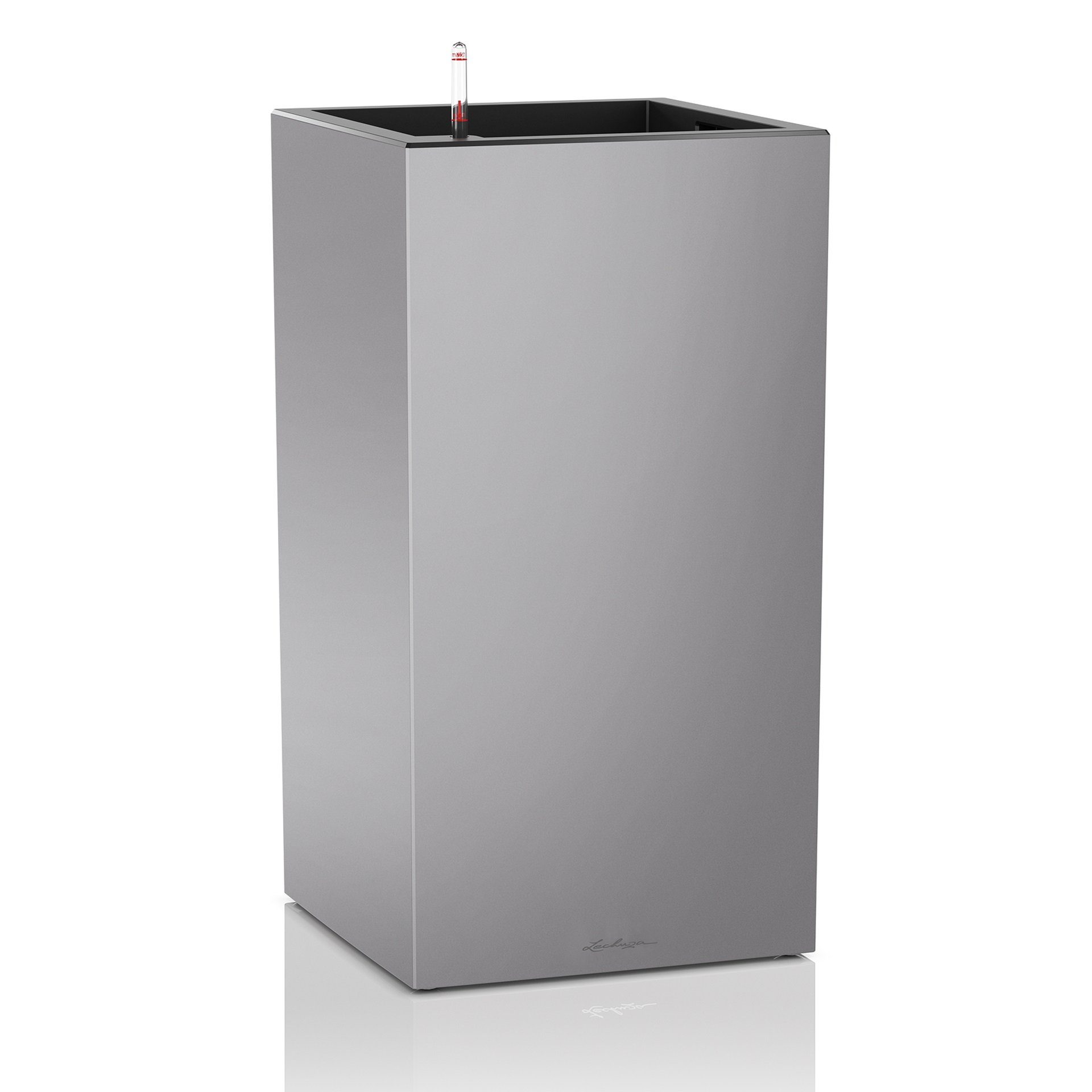 Lechuza® Blumentopf Pflanzgefäß Canto Premium 40 high silber metallic