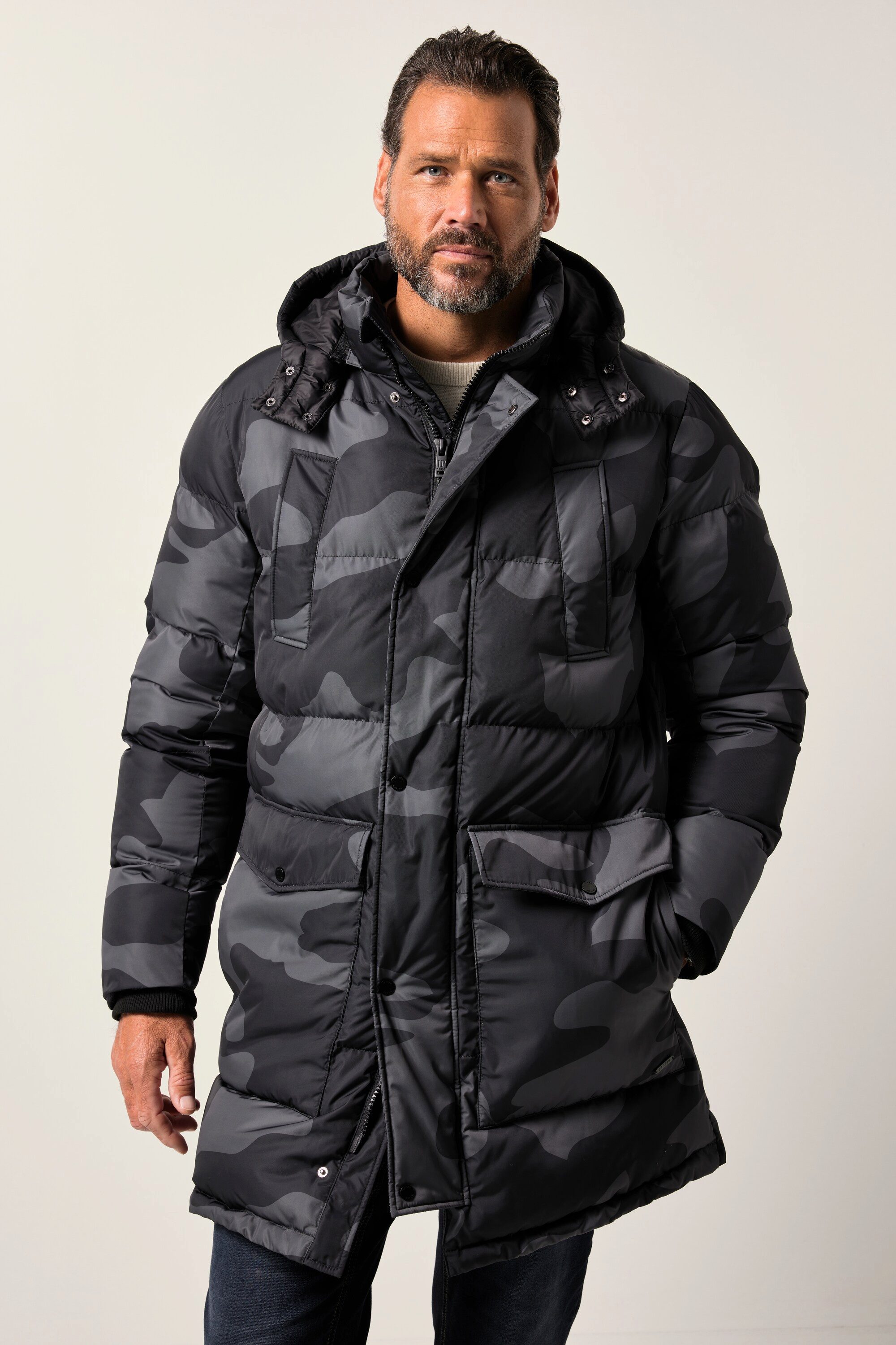 JP1880 Parka JP1880 Stepp-Parka Camouflage Kapuze bis 7 XL günstig online kaufen