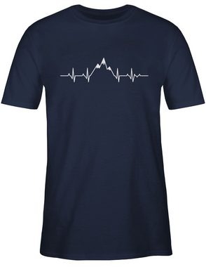 Shirtracer T-Shirt Herzschlag Berge Symbol und Zeichen Outfit